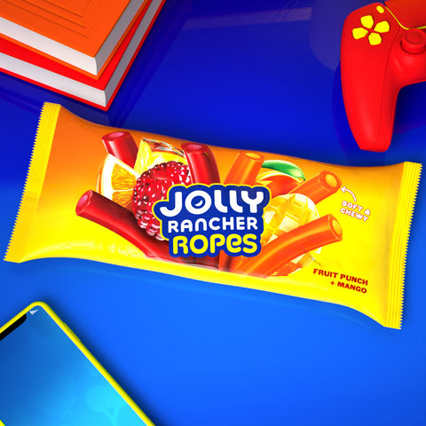 JOLLY RANCHER Ropes Fruit Punch and Mango Flavored Candy Bag, 10 oz
