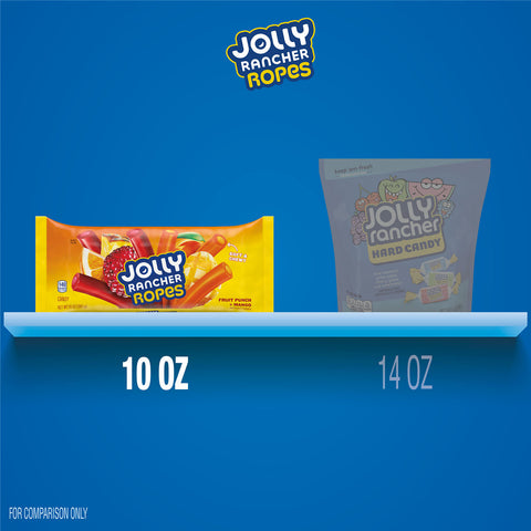 JOLLY RANCHER Ropes Fruit Punch and Mango Flavored Candy Bag, 10 oz