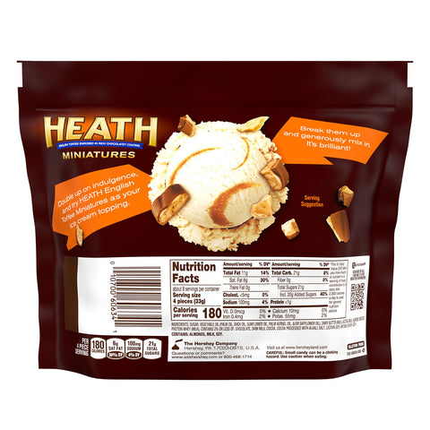 HEATH Miniatures Chocolatey English Toffee Candy Share Pack, 9.1 oz