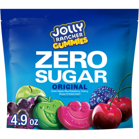 JOLLY RANCHER Gummies Zero Sugar Assorted Fruit Flavored Candy Bag, 4.9 oz