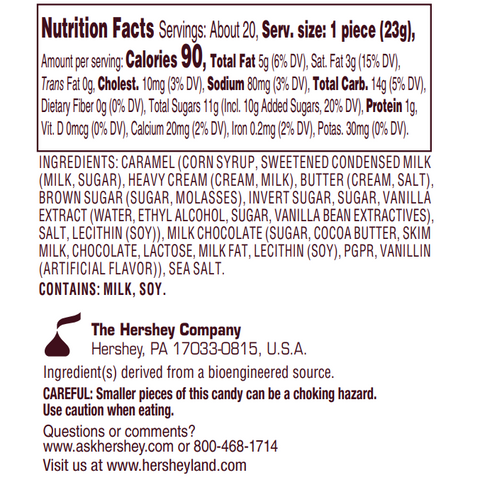 HERSHEY’S Caramels Candy Gift Tin, 1 lb
