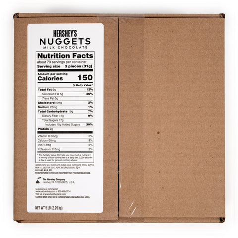 HERSHEY'S NUGGETS Milk Chocolate 5lb Bulk Box