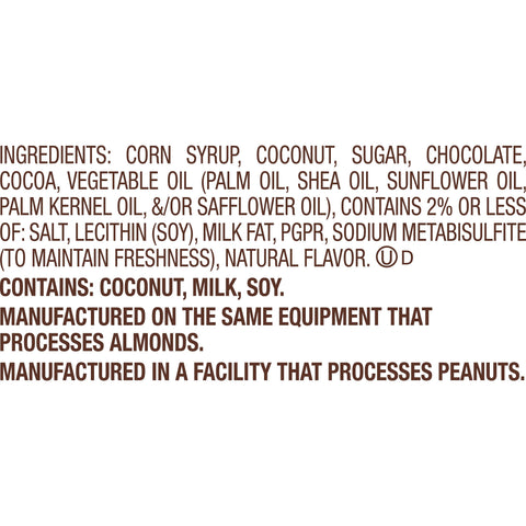 MOUNDS Dark Chocolate and Coconut Candy Bars, 1.75 oz (24 Count)
