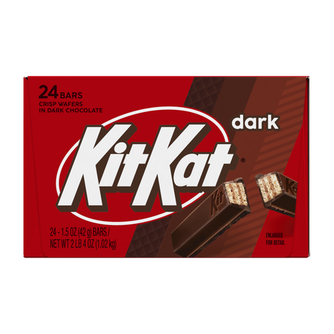 KIT KAT® Dark Chocolate Wafer Candy Bars, 1.5 oz (24 Count)