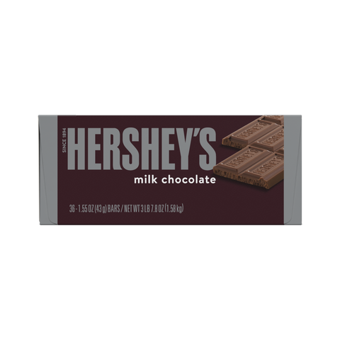 HERSHEY'S Milk Chocolate Candy Bars, 1.55 oz (36 Count)
