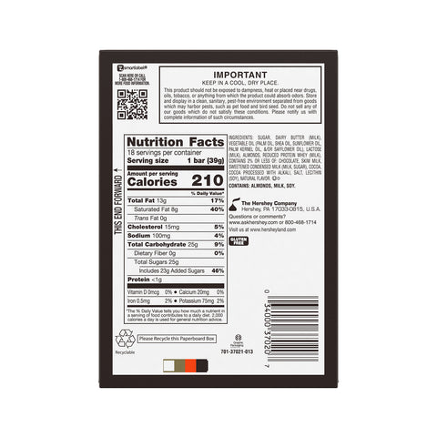 SKOR Crisp Butter Toffee and Chocolate Candy Bars, 1.4 oz (18 Count)
