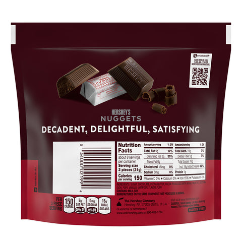 HERSHEY'S NUGGETS SPECIAL DARK Mildly Sweet Chocolate Candy Share Pack, 8.9 oz