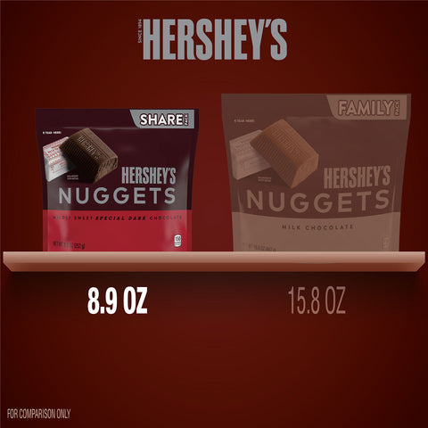 HERSHEY'S NUGGETS SPECIAL DARK Mildly Sweet Chocolate Candy Share Pack, 8.9 oz