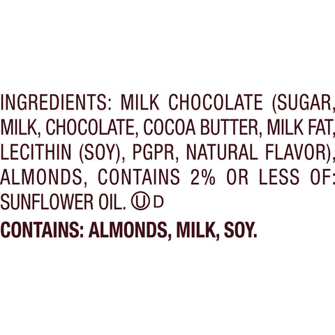 HERSHEY'S KISSES with Almonds Gold Foils Milk Chocolate Candy Bulk Bag, 60 oz