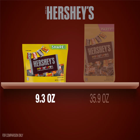 HERSHEY'S Miniatures Assorted Chocolate Candy Share Pack, 9.3 oz