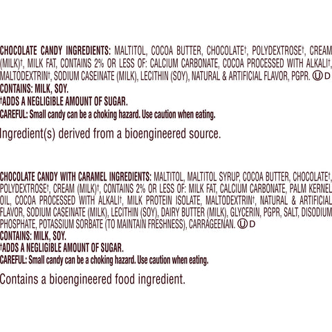 HERSHEY'S Zero Sugar Assorted Chocolate Candy Bag, 15.5 oz