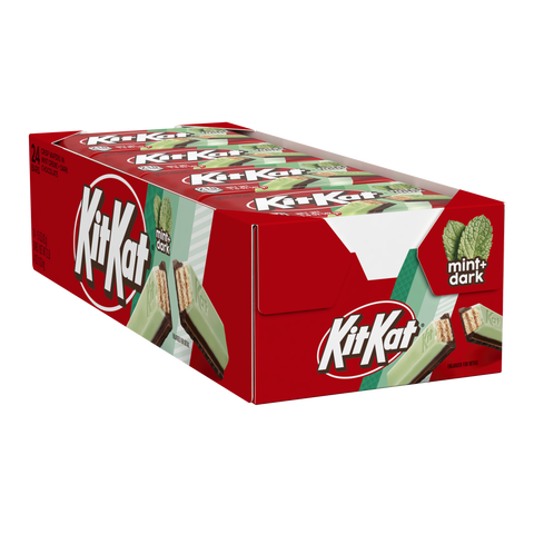 KIT KAT® DUOS Dark Chocolate and Mint Wafer Candy Bars, 1.5 oz (24 Count)
