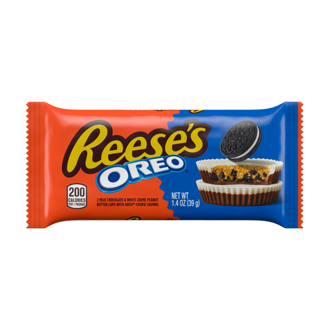 REESE'S OREO® Milk Chocolate and White Creme Peanut Butter Cups Candy Packs, 1.4 oz (24 Count)