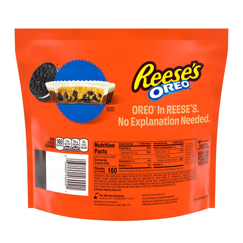 REESE'S OREO® Milk Chocolate and White Creme Snack Size Peanut Butter Cups, 8.8 oz