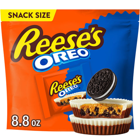 REESE'S OREO® Milk Chocolate and White Creme Snack Size Peanut Butter Cups, 8.8 oz