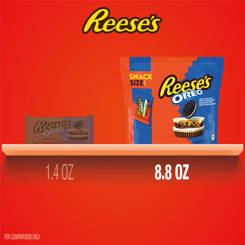 REESE'S OREO® Milk Chocolate and White Creme Snack Size Peanut Butter Cups, 8.8 oz