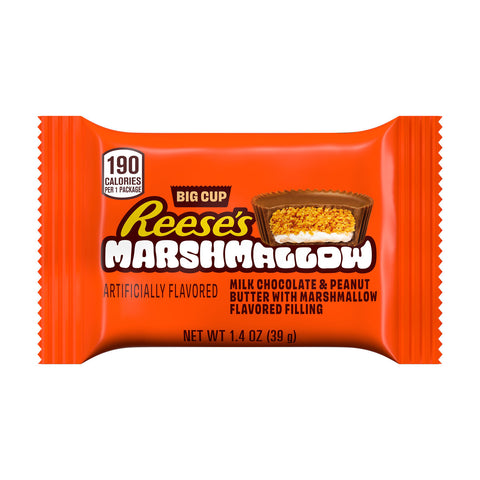 REESE'S Big Cup Marshmallow Milk Chocolate Peanut Butter Cups, 1.4 oz (16 Count)