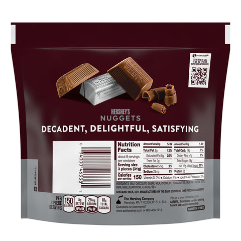 HERSHEY'S NUGGETS Milk Chocolate Candy Share Pack, 9.2 oz