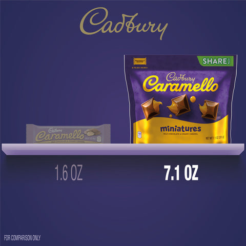 CADBURY CARAMELLO Miniatures Milk Chocolate Caramel Candy Share Pack, 7.1 oz