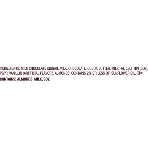 HERSHEY'S KISSES Milk Chocolate with Almonds Candy Share Pack, 8.7 oz