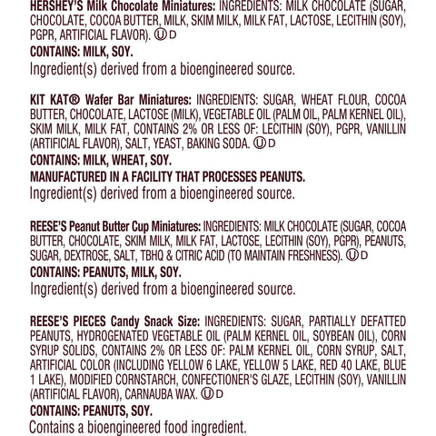 HERSHEY'S, KIT KAT® and REESE'S Miniatures Assorted Flavored Candy Share Pack, 8 oz