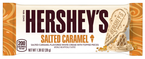HERSHEY'S Salted Caramel Ice Cream Flavored Standard Size Candy Bar, 1.38oz (24 Count)