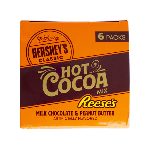 REESE'S Milk Chocolate and Peanut Butter Hot Cocoa Mix, 0.88oz (6 Count)