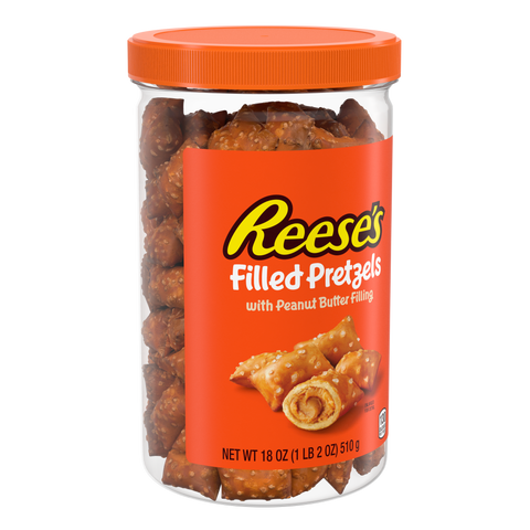 REESE'S Peanut Butter Filled Pretzels Jar,  18 oz