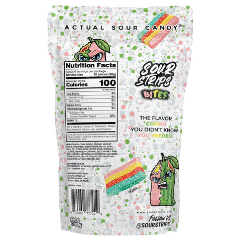 Sour Strips Melonade Bites Candy Bag, 6.35oz