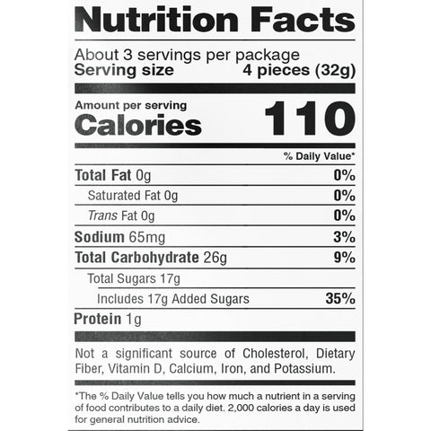Sour Strips Blue Raspberry Candy Peg Bag, 3.4oz