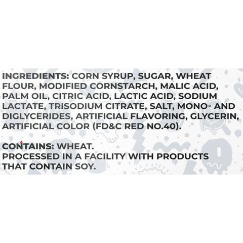 Sour Strips Strawberry Candy Peg Bag, 3.4oz