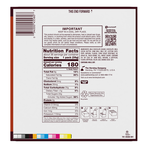 HERSHEY'S Milk Chocolate with Caramel Candy Bars, 1.4 oz (36 Count)