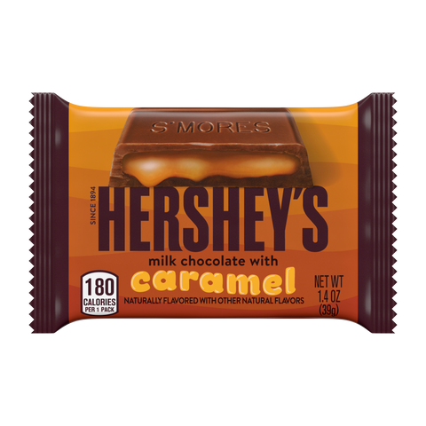 HERSHEY'S Milk Chocolate with Caramel Candy Bars, 1.4 oz (36 Count)