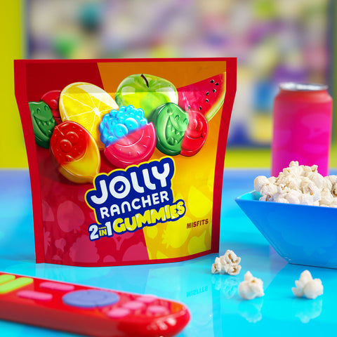 JOLLY RANCHER Gummies Misfits 2-in-1 Fruit Flavored Candy  Bag, 13 oz