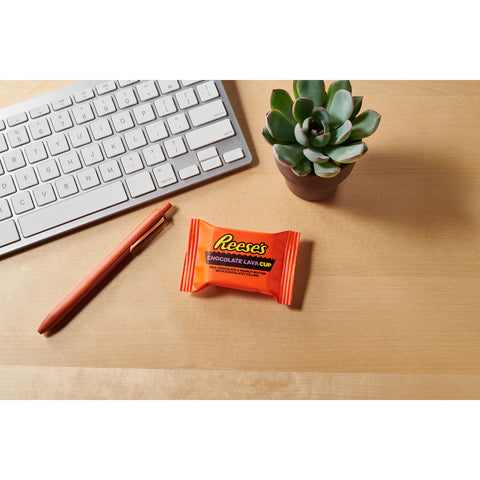 REESE'S Chocolate Lava Milk Chocolate Snack Size Peanut Butter Cups Candy Bag, 9.35 oz