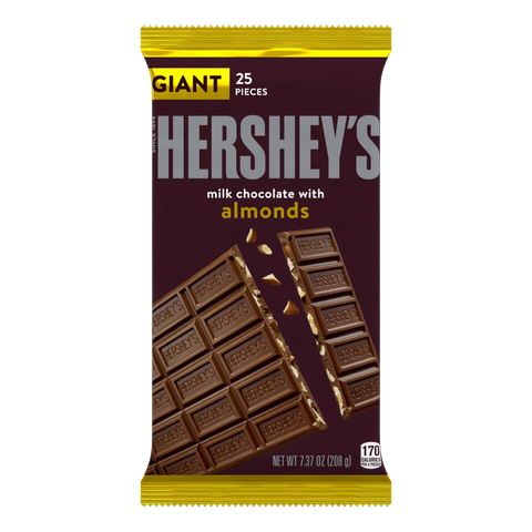 HERSHEY'S Milk Chocolate Almond Giant 7.37oz Candy Bar